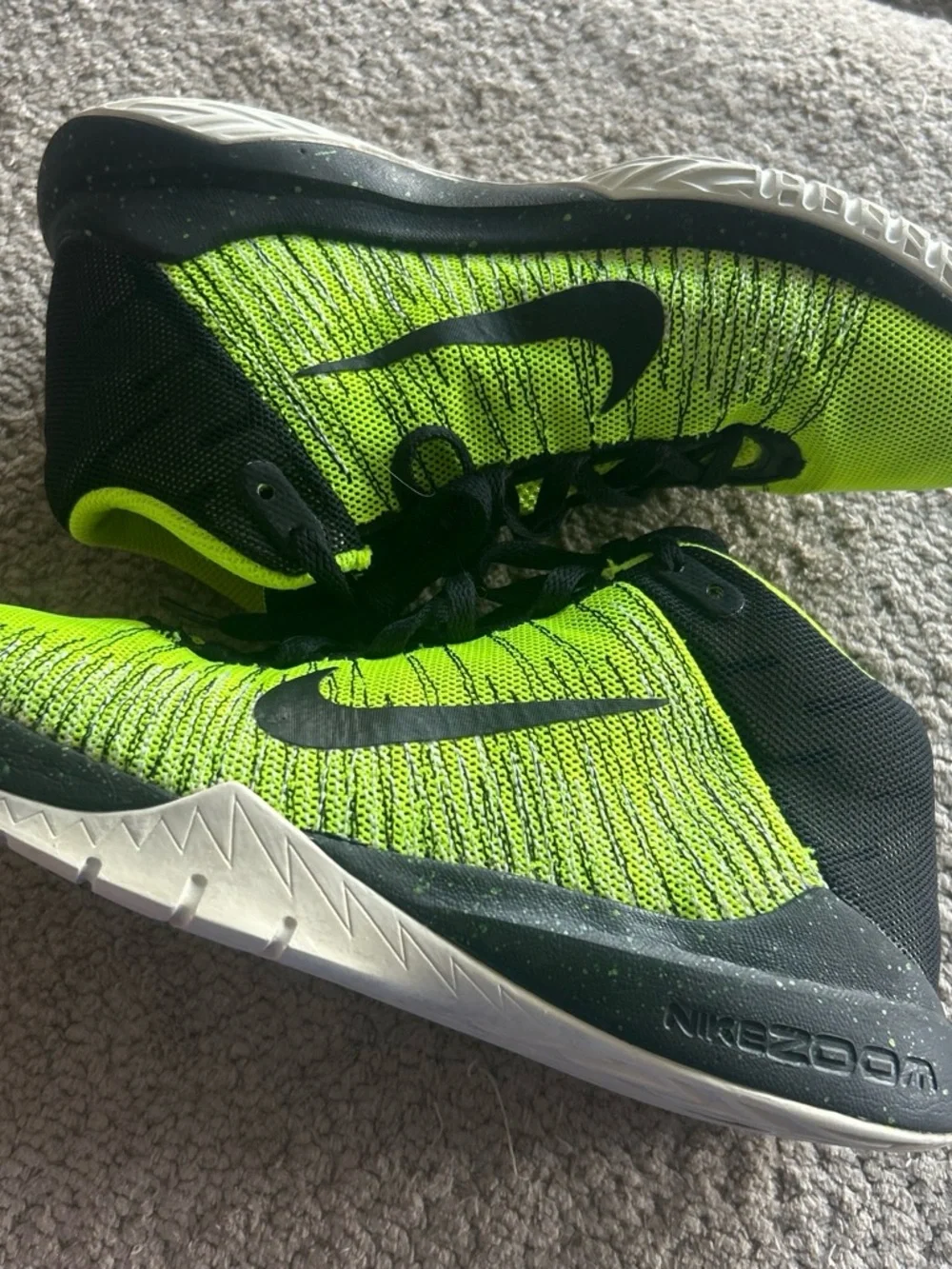 Nike Kids Flyknit Sneakers - Neon Yellow/Black